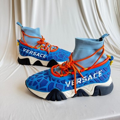 Versace Squalo Knit 'Drawstring - Blue Mens Size 46 (US M13)
