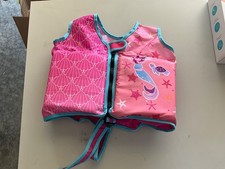 SwimWays Swim Vest Pink Mermaid Design Life Jacket for Kids Ages 2-4