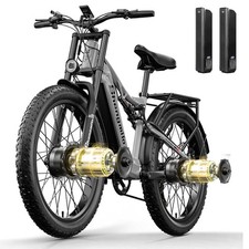 Off-Road 26" FatTire eBike Dual Motor 2000W 48V Hydraulic Brake with 2 Batteries