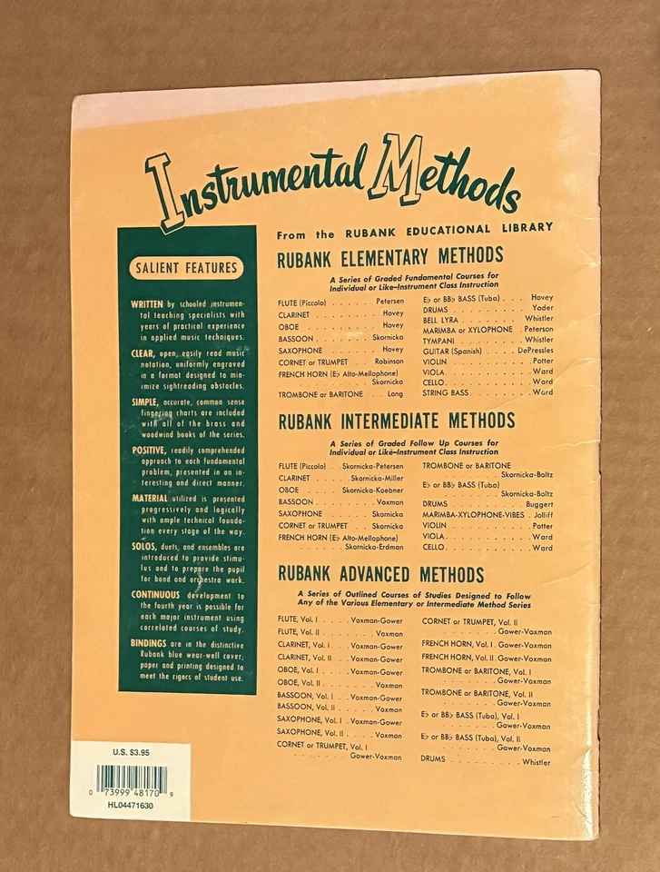 Concert and Contest Collection for Clarinet/Piano, by Voxman Clarinet part only - Image 2 of 4