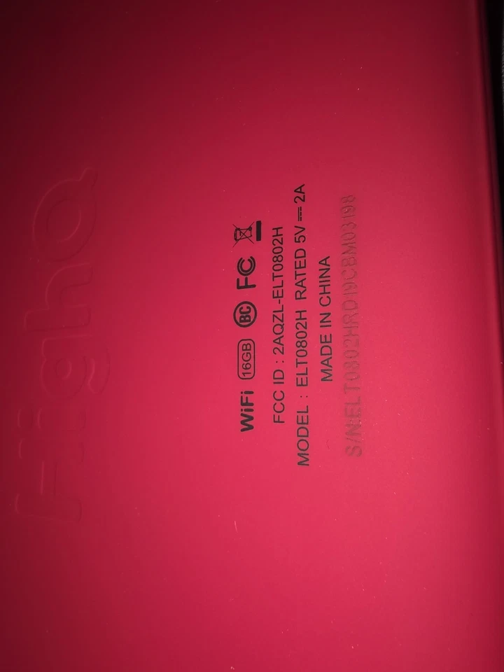 Epik HighQ ELT0802H-X Learnin Tablet 8" 16GB 1GB Android 8 1280x800 Red ELT0802H - Image 2 of 4