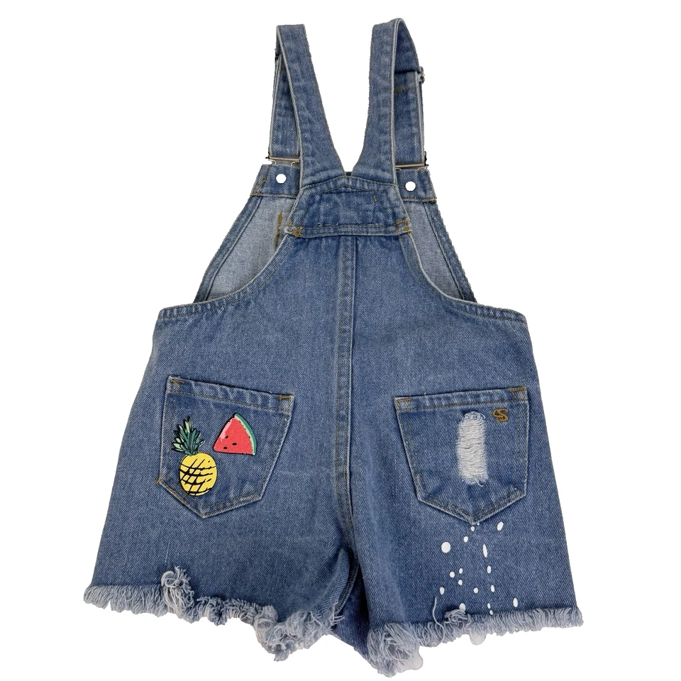 Jessica Simpson 围兜短工作服女孩 4 个俏皮艺术品设计标志原始下摆 — 第 2/4 张图片