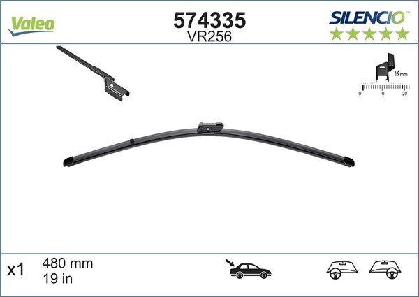 Valeo Wischblatt Scheibenwischer Silencio Rear 574335 FüR BA7 Mondeo Ford 4 Tdci-image