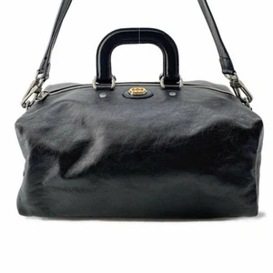 Gucci sac à main imbriqué G cuir 587866 Boston sac bandoulière voyage noir G4