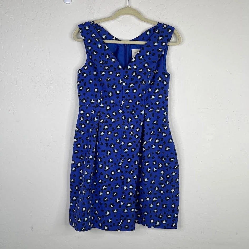 VETEMENTS Mini abito Kate Spade Dawson ghepardo stampa animalier seta cotone foderato taglia 8