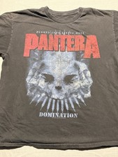 VTG Y2K Pantera Domination T-shirt Pushed Into Living Hell Band Tee Metal XL