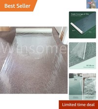Clear Floor Protector Film - Self-Adhesive 60cm x 25m | Temporary Carpet Cover