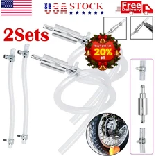 2x Brake Bleeder Hose - One Way Check Valve Tube Bleeding Tool Kit for;Car Moto