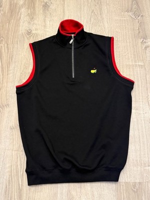 Bobby Jones Masters Golf 1/4 Zip Vest Navy Medium