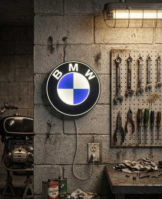 BMW Leuchtschild - 3D Druck LED USB - Deko Garage Werkstatt Wand 22cm