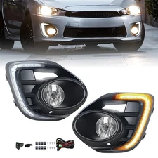 LED Fog Lights Daytime Running Lamps DRL For 2015-2017 Mitsubishi Lancer