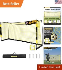 Versatile 12x6 FT Soccer Goal with Stake  Carry Bag - Perfect for Training