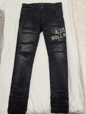 AMIRI Black “Hollywood” Repair Jeans - Men’s 38