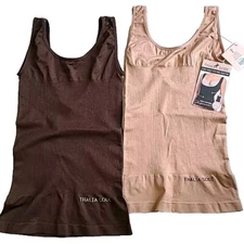 Nwt 2 Thalia Sodi SZ Small 4/6 Firm Control Shapewear Tank Tops Nude & Brown