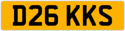 DEK DECKS DEREK DEEK DERIK OLD 3X3 REG PRIVATE REGISTRATION NUMBER PLATE D26 KKS