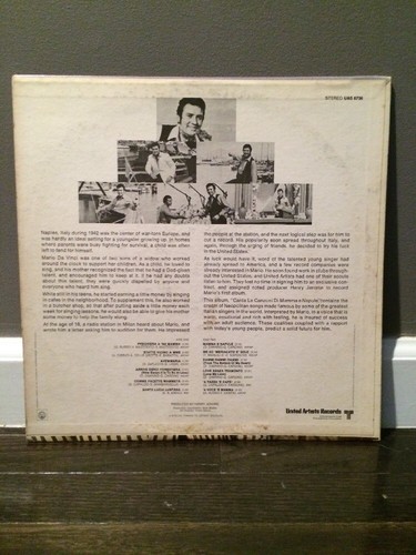 Mario Da Vinci – Canta Le Canzoni DI Mamma E Napule 1970 LP, United Artists - Imagen 2 de 6