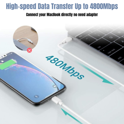 Cavo USB-C Speedy 1m 29W PD | Ricarica Rapida E Sincro Per IPhone 13-8