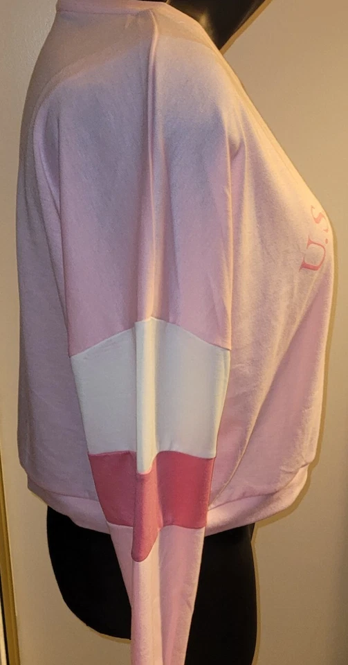 US Polo Association Mujer Rosa Pullover Sudadera Manga Larga Talla Grande Usada en Excelente Condición  Foto 4 de 4