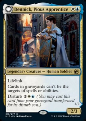 Dennick, Frommer Lehrling ~ Midnight Hunt [ NM ] [ Magic MTG ]
