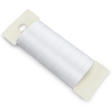 White Floral Wire, 38 Yards 114 Ft 22 Gauge Metal Wire for Crafts, Flexible Wrea