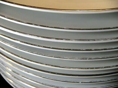 Vintage MCM Hutschenreuther Hohenberg White & Platinum China Vintage MCM Hutschenreuther Hohenberg White & Platinum China