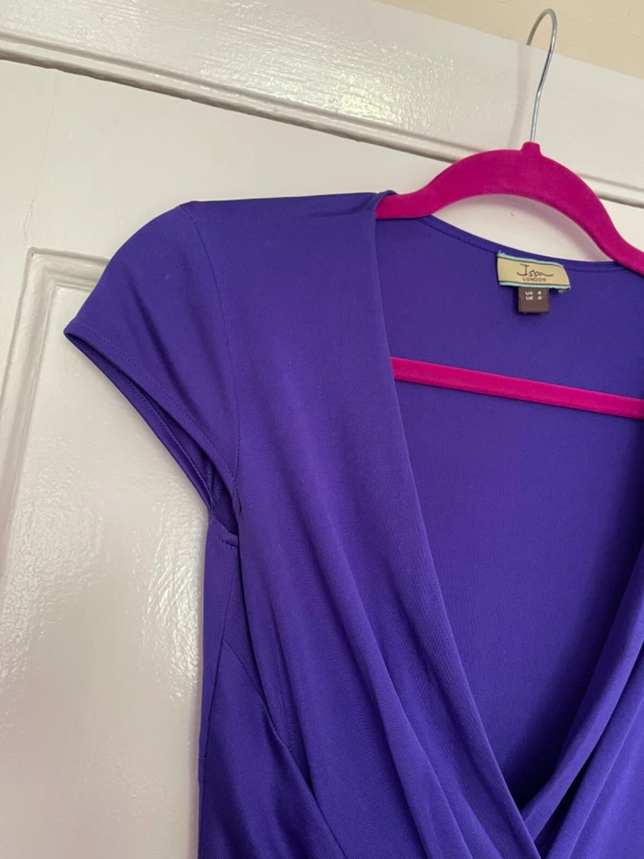 Vestido Issa London púrpura 100% seda talla UK8/US4 Foto 4 de 4