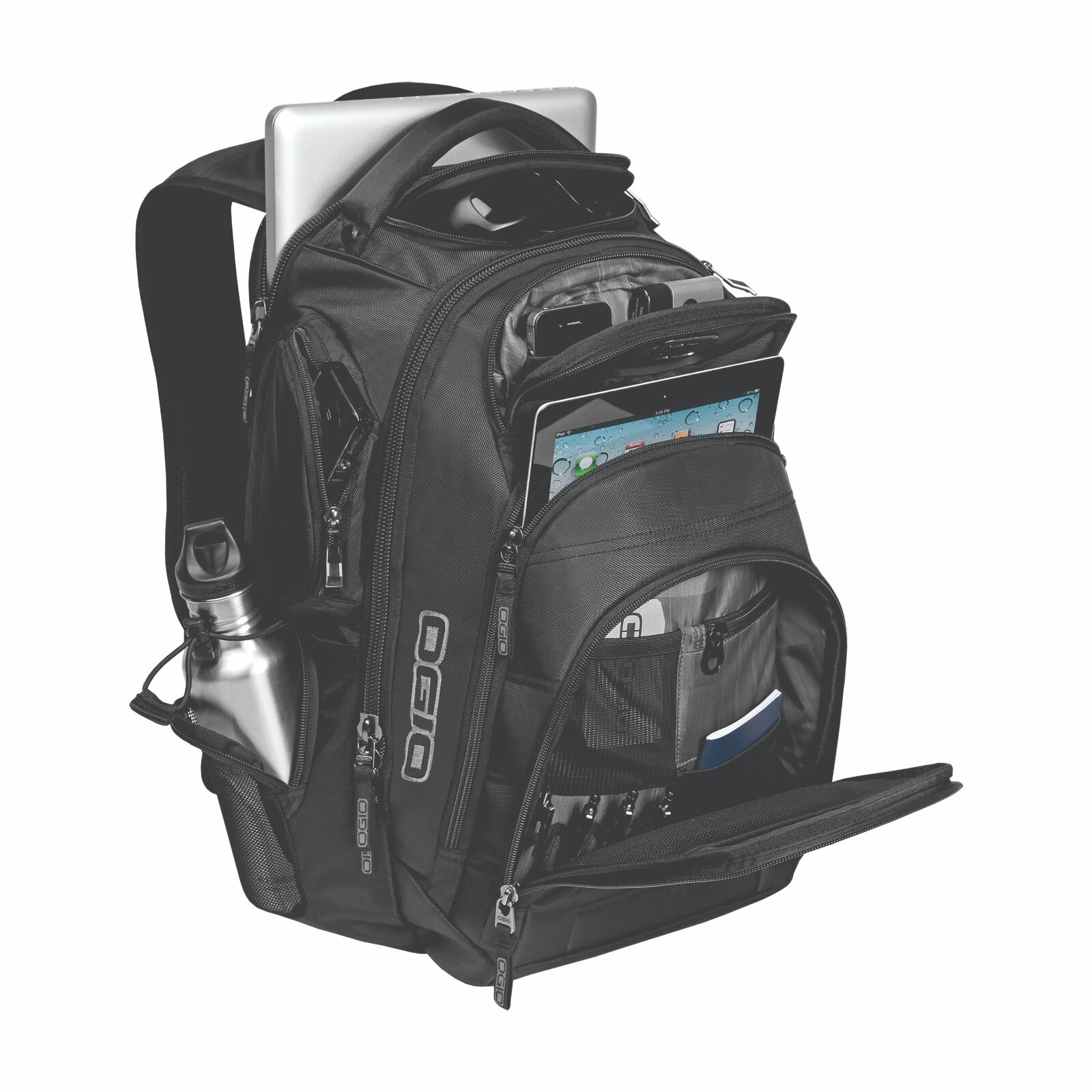OGIO 411067 Stratagem 17" Laptop Travel School Work Backpack, Black