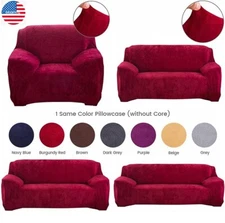 Thick Velvet Sofa Cover Couch Slipcover Furniture Protector for Living Room