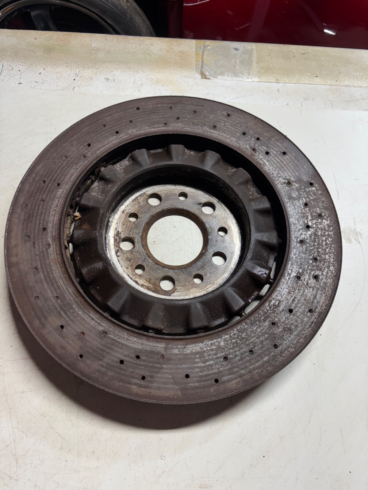 Maserati Ghibli SQ4 GTS Red Left  Brembo Brake Caliper OEM With Rotor