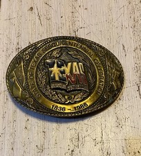 State of Texas Sesquicentennial Celebration Brass Belt Buckle 1836-1986