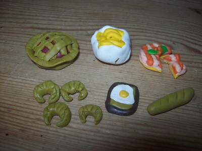 Handmade Doll's Food - Barbie Sized - Food Bundle - Pie, Bread, Egg on Toast etc