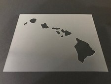 Hawaii 1 Stencil 10mm or 7mm Thick, States, College, Outline, Crafts