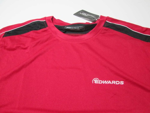 James & Nicholson Hombres Talla XL Camiseta Roja/Negro Cuello Redondo Manga Corta - Imagen 3 de 7