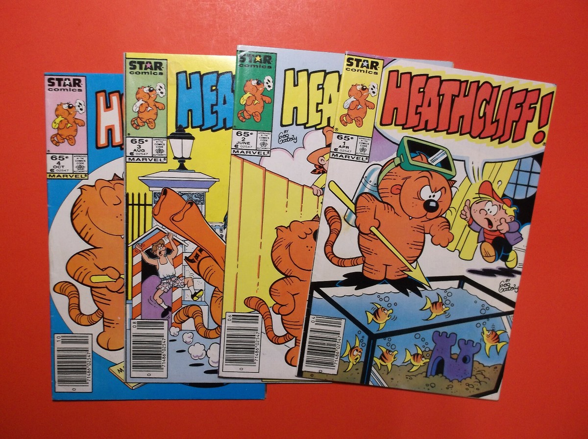 HEATHCLIFF #s 1,2,3 & 4 - 1st COMIC APP - ALL NEWSSTANDs