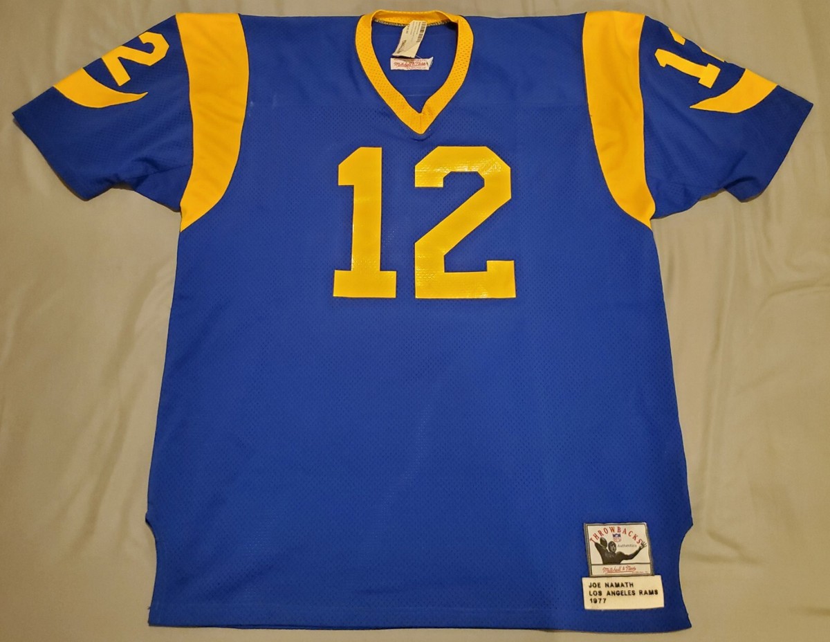 Joe Namath Rams Jersey 12 Mitchell and Ness Size 54 Authentic | eBay