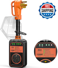 RV Surge Protector 50 Amp Waterproof 12000J Upgraded Safety Cert RV Adapter