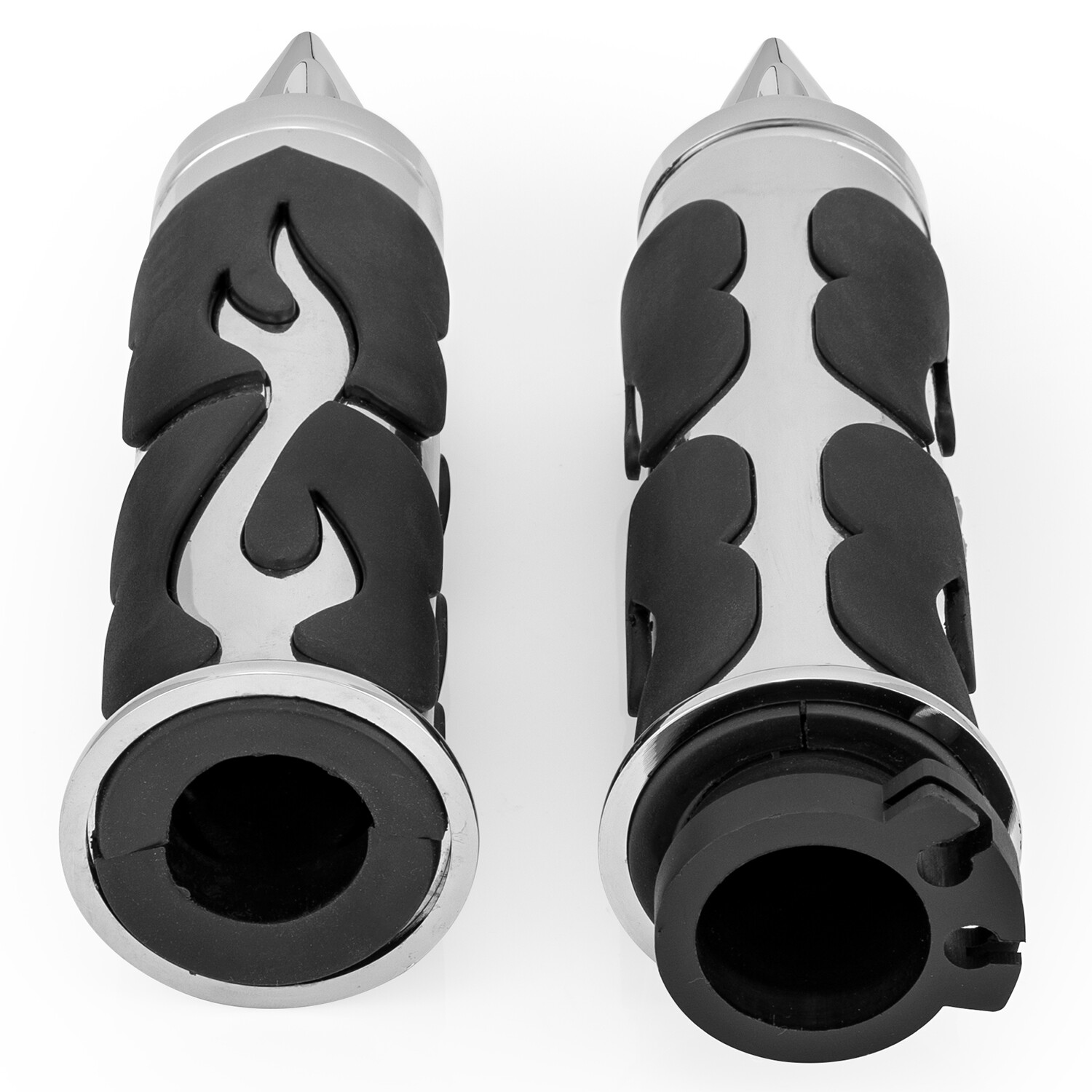 For Harley Honda Yamaha Suzuki 1" Motorcycle Handle Bar Hand Grips W/ Throttle