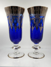 Interglass Cristal Amatista Champagne Flauta Corona Plata Swag