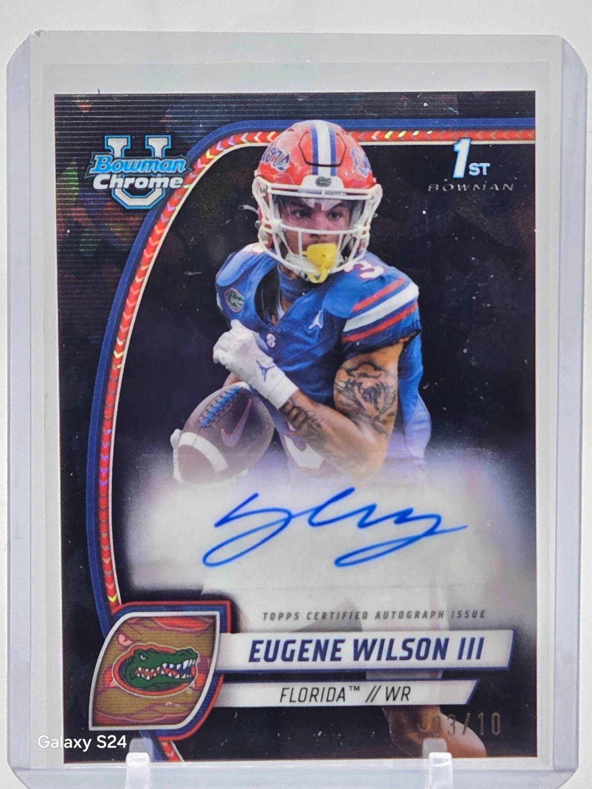 2024 Bowman U Chrome Sapphire Ed Prospect Auto Eugene Wilson III Black Sapp 3/10