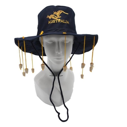Australian Cork Hat Outback Souvenir Adult Crocodile Dundee Fancy Dress