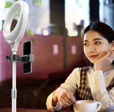 8  Desktop Ring Light Photography Kit Phone Holder  Remote, Dimmable LED Selfie
