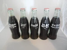 Lot of 5 Coca Cola Coke Bottles Full Korea, China, Spain, Pakistan, Bangladesh