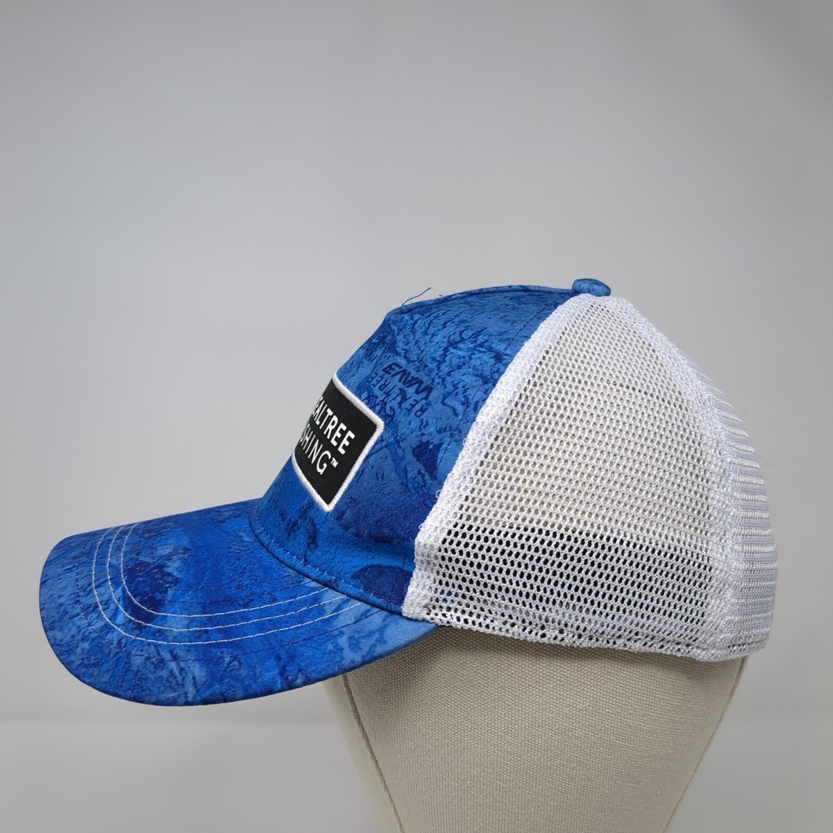 帽子 fuckthisindustry REALTREE HAT BLUE Realtree Fishing Fitted Trucker Hat Blue S/M Embroidered Mesh Back