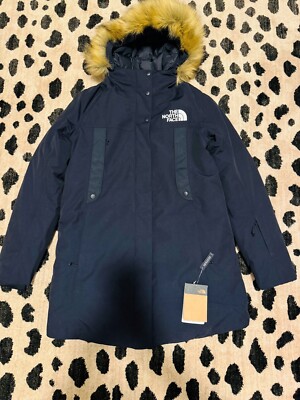 North Face Outerboroughs Navy Jacket Coat Fur BRAND NEW WITH TAGS M