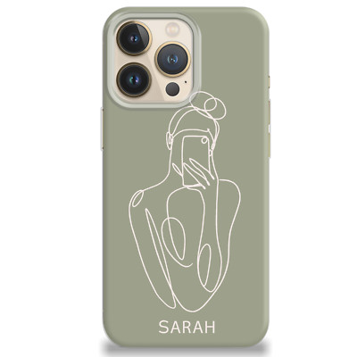 Personalisierte Hülle iPhone 12 Xr 11 Pro Xs Max Se Name Mädchen Abstrakt Hardcover