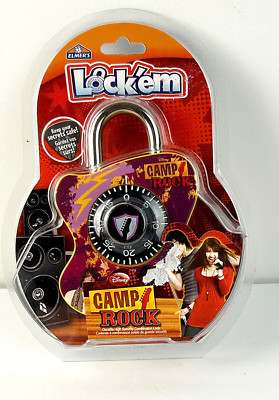 NEW 2008 Elmer's Lock'Em Guitar Shape Camp Rock Locker Combination Lock