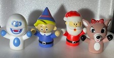 Rudolph The Red Nose Reindeer Vinyl Puppet Set- Set Of 4 excellent condition