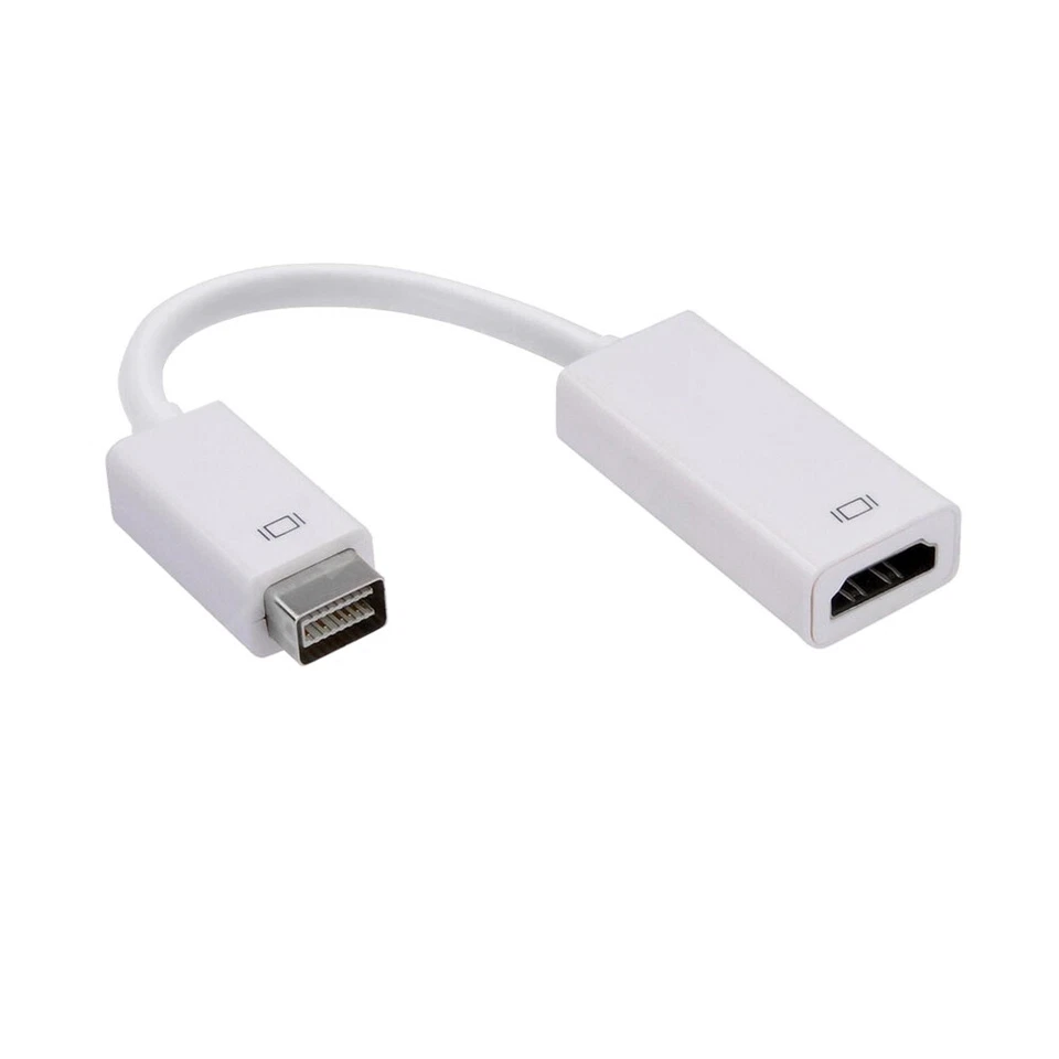 Mini DVI to HDMI Adapter Video Cable Connector Converter for iMac Macbook - Image 2 of 4