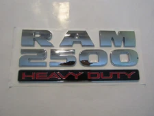 DODGE RAM 2500 HEAVY DUTY CHROME FRONT FENDER LETTERING EMBLEMS SET CHROME