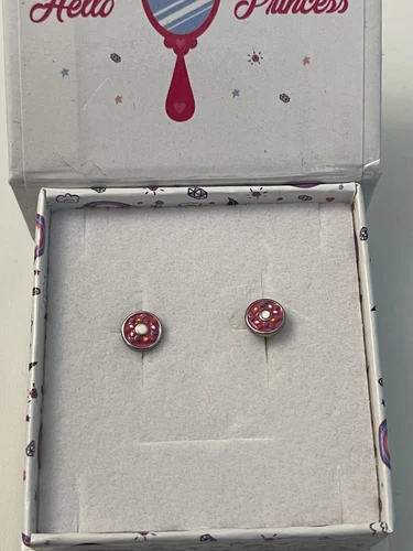 Sprinkles Donut Kids / Children's / Girls Earrings Screw Back - Sterling Silver